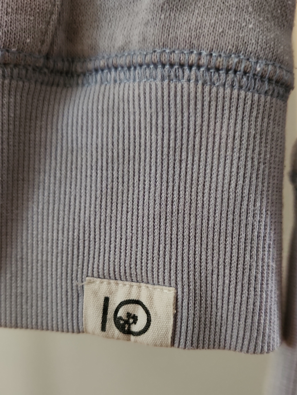 Light Gray Graphic Hooded Sweatshirt with Circular Floral Logo - Picture 6 of 7